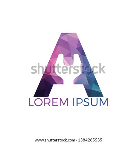 Initial letter A and wrench logo design. Repair business and constuction logo design concept.