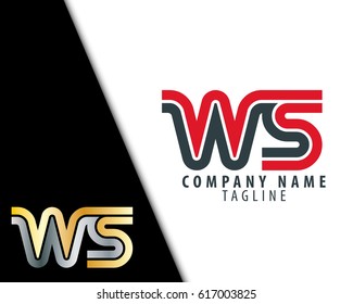 Initial Letter WS Linked Design Logo