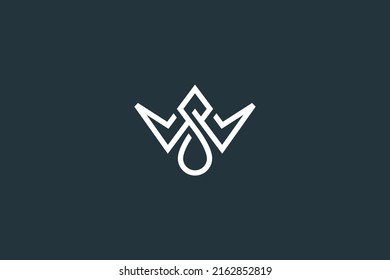 Initial Letter WS Logo Design Vector Template