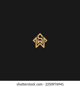 Initial letter WS logo or SW logo vector design template WS Icon
