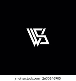 Initial Letter WS SW Logo Design with Modern Minimal Style.