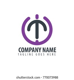 Initial Letter WT Design Logo