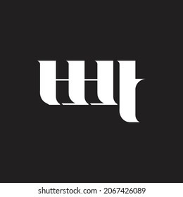 Initial letter WT logo design