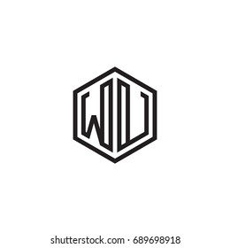 Initial Letter Wc Minimalist Line Art Stock Vector (royalty Free 