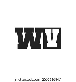 Initial Letter WV Logo Design Template. WV Logo