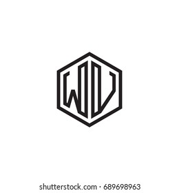 Initial Letter Wv Minimalist Line Art Stock Vector (Royalty Free ...