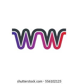 Initial Letter WW Linked Design Logo