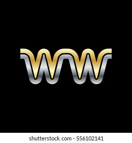 Initial Letter WW Linked Design Logo