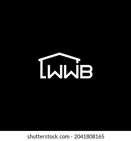 initial letter wwb w b house logo design. minimal vector graphic alphabet template. home construction apartment real estate symbol icon.