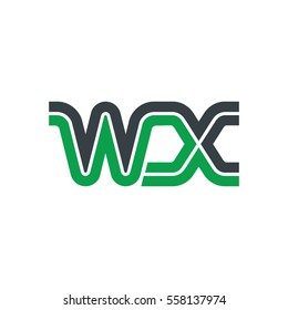 Initial Letter WX Linked Design Logo