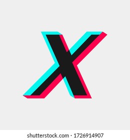 initial letter X with 3D effect. logo for company and business