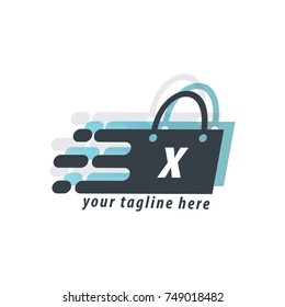 Initial Letter X Abstract Shop Design Logo