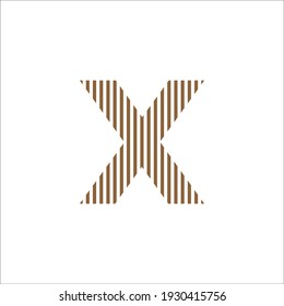 initial letter x abstract vertical line logo vector