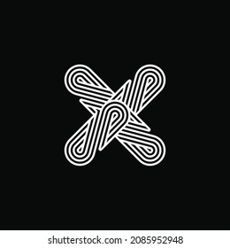 Initial letter X or alphabet X. Vector logo design