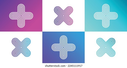 Initial letter X or alphabet X. Vector logo design