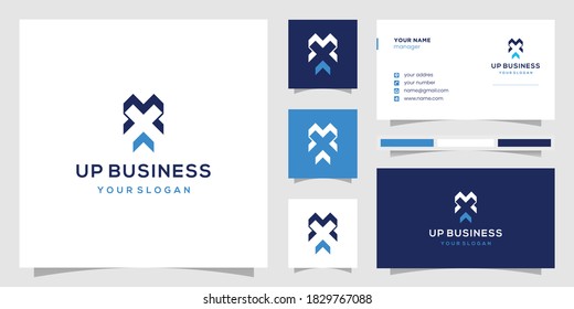 Initial letter x with arrow combination logo concept. Logo and business card template. Premium Vectors
