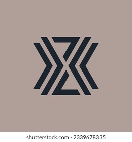 initial letter X arrow up and down direction logo