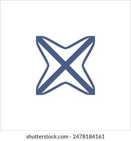 Initial Letter X with Arrows Right and Left