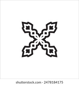 Initial Letter X with Arrows Right and Left