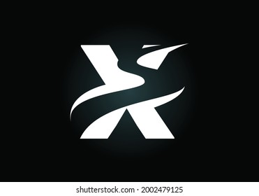 Initial Letter X with backspace S or pathway Logo design vector template, Graphic Alphabet Symbol for Corporate Business Identity