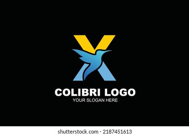 initial Letter X colibri  logo