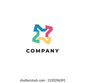Initial Letter X company logo, abstract Initial vector logo
