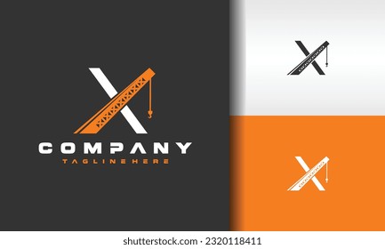initial letter X crane logo