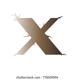 Initial Letter X With Electric Style Logo Icon. Material Design Logo