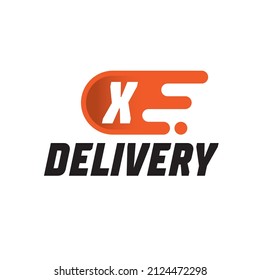 Initial Letter X Fast Speed Logo Design Template isolated on white background