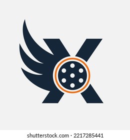 Initial Letter X Flim Logo. Flim logo, Movie, Feather, Wing, Reel logo design template Template