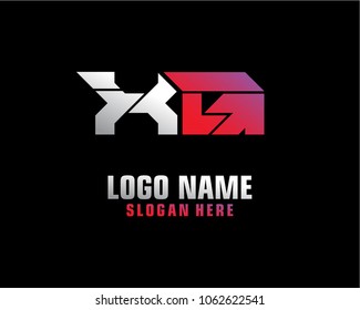 Initial letter X G logo template vector