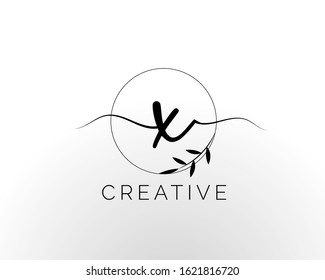 Initial Letter X Handwriting logo vector