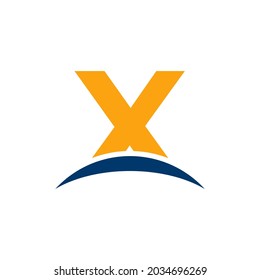 Initial Letter X Horizon Logo Design Template. EPS10-Vektorgrafik