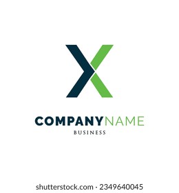 Plantilla de diseño de logotipo de icono de letra inicial X