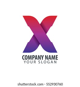 Initial Letter X Isolated Design Logo