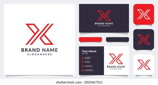 initial letter X logo with business card. a unique, exclusive, elegant, professional, clean, simple, modern logo. It would be perfect for your company 