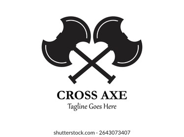 Initial letter X logo with a combination of crossed axe shapes