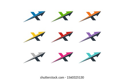 Initial letter X logo design