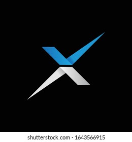 Initial letter x logo design template