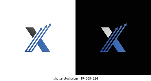 The initial letter X logo design modern and professional