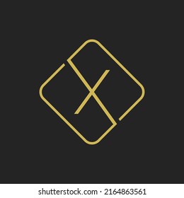 Initial letter X logo design template square element. X letter logo design Vector illustration.