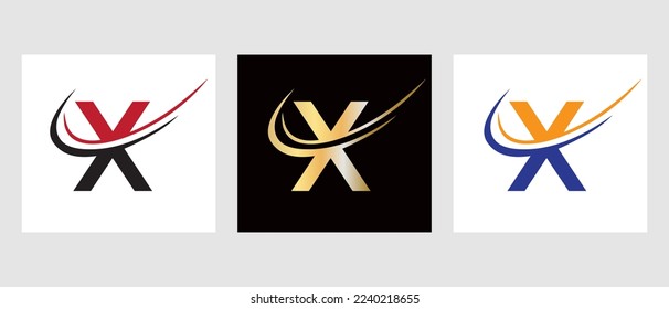 Initial Letter X Logo Design Template. Monogram X Letter Logotype Symbol