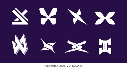 Letra inicial x diseño de logotipo concepto creativo Premium Vector