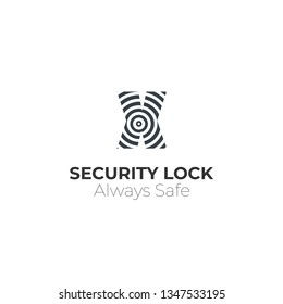 Initial Letter X Logo Fingerprint Design Template