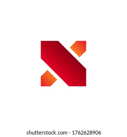 initial letter X logo, flat style design template