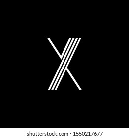 Initial Letter  X logo icon abstract techno line design concept for business or brand identity.