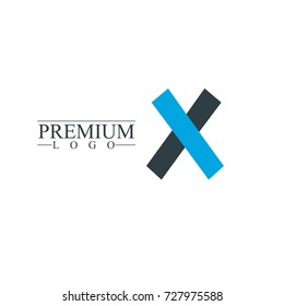 Initial Letter X Logo Icon Design Template Elements. Material design logo
