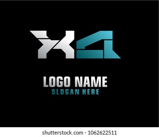 Initial letter X A logo template vector