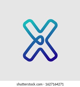 initial letter X logo template for company and business