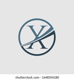 Anfangsbuchstaben X Logo Vorlage. Logo im Kreis